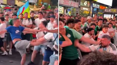 VIDEOS: Hinchas de Argentina y Argelia se enfrentan a golpes antes del partido de sus selecciones