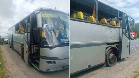 Kiev ataca un autobús de un equipo infantil de fútbol de Bielorrusia (FOTOS)