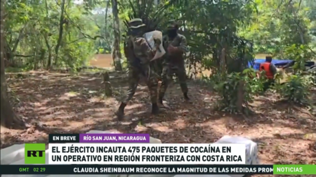 Incautan en Nicaragua 475 paquetes de cocaína en un operativo junto a la frontera con Costa Rica