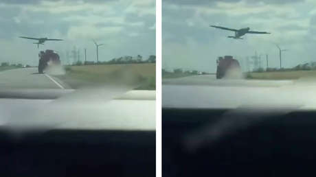 VIDEO: Un camión cisterna esquiva hábilmente un dron ucraniano en una carretera federal rusa