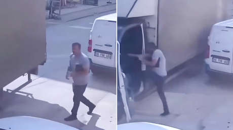 Del horno al volante: un panadero evita una tragedia en plena calle (VIDEO)
