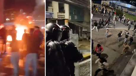 Estallan disturbios en Bogotá tras resultado del conteo preliminar en el balotaje presidencial (VIDEO)