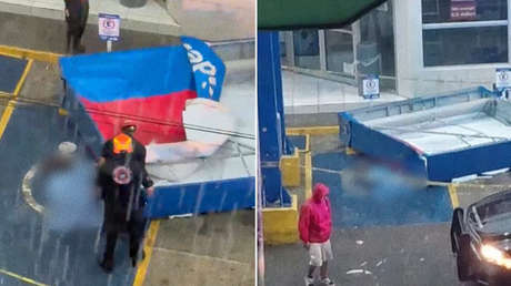 VIDEOS: Mujer muere aplastada por una valla publicitaria