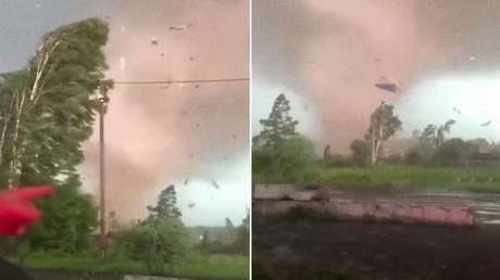 Un violento tornado arrasa todo a su paso en Rusia (VIDEO)