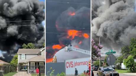 VIDEOS: Feroz incendio en EE.UU. cubre de humo negro el cielo de Houston