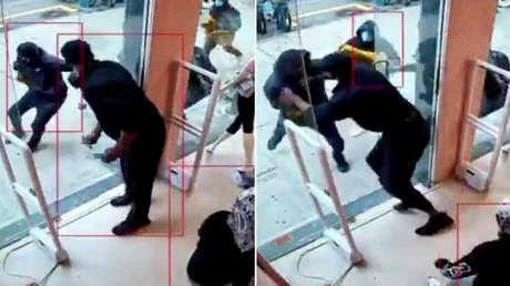 VIDEO: La rápida reacción de un guardia de seguridad frustra un asalto a mano armada en una tienda