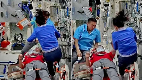VIDEO: Astronautas chinos realizan por primera vez un simulacro de rescate médico en el espacio