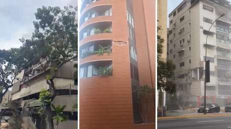 VIDEOS: Reportan daños en edificios tras el fuerte terremoto en Venezuela