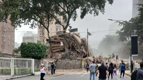 VIDEO: Un edificio colapsa en la zona este de Caracas tras potente sismo en Venezuela