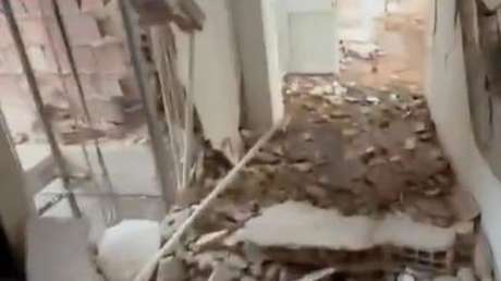 Impactantes daños vistos desde dentro de un edificio tras los potentes sismos en Venezuela (VIDEO)