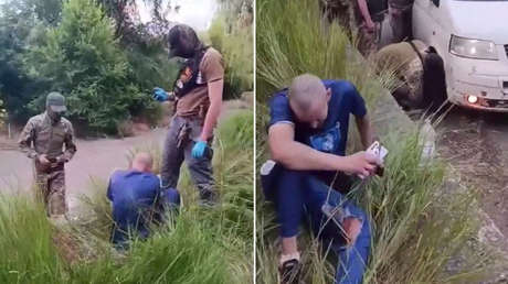 FUERTE VIDEO: Ucraniano llora tendido en el suelo tras ser atropellado por reclutadores en plena calle