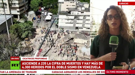 Asciende a 235 la cifra de muertos y a más de 4.300 los heridos por el doble sismo en Venezuela