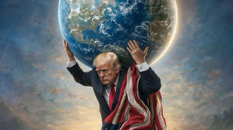 Trump publica una imagen en la que aparece representado como Atlas sosteniendo la Tierra