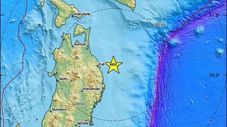 Nuevo fuerte terremoto se registra cerca de Japón