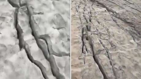 El suelo se parte en dos: el aterrador efecto del sismo en una playa de Venezuela (VIDEO)