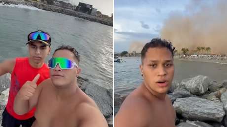 IMPRESIONANTE VIDEO: Grababan en la playa y captaron el brutal colapso de edificios por los sismos en Venezuela