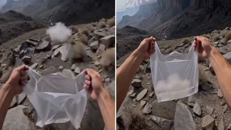 ¿Es posible?: Atrapa una nube en una bolsa de plástico (VIDEO)