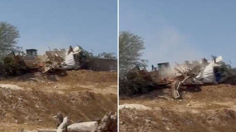 VIDEO: Bulldozers israelíes reducen a escombros dos viviendas palestinas en el desierto de Néguev