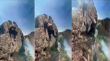 Excursionista muere luego de tomarse una foto en la cima de un acantilado (VIDEO)
