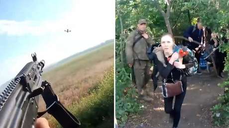 VIDEO: Héroe ruso atrae el fuego de un dron ucraniano hacia sí para salvar a civiles