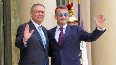 VIDEO: Macron no se quita sus famosas gafas de sol por tercer día consecutivo