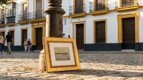 Ve un cuadro en la calle, se lo lleva "por el marco" y descubre por accidente que es una obra invaluable