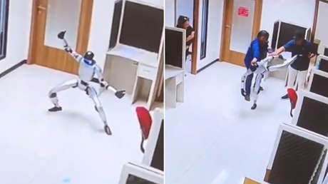 VIDEO: Robot recibe a oficinistas con golpes y patadas dignos de un maestro del kung-fu