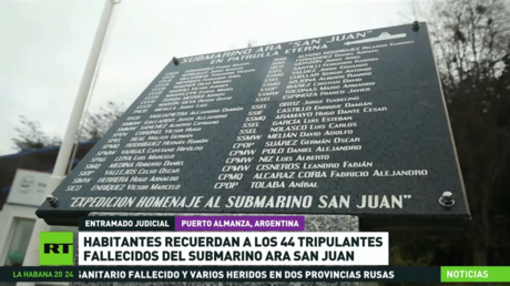 Habitantes recuerdan a los 44 tripulantes fallecidos del submarino ARA San Juan