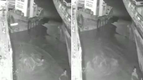 ATERRADOR ATAQUE: cocodrilo atrapa a un hombre en la oscuridad (VIDEO)