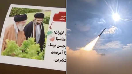 Irán lanza mortal mensaje a bases de EE.UU. con la imagen de Jameneí en sus misiles (VIDEO)