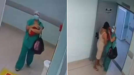 VIDEO: Captan a enfermera que fingió un embarazo para intentar secuestrar a un bebé del hospital