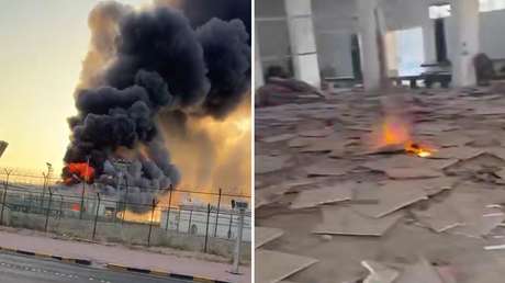 VIDEOS: Arde un centro de entrenamiento militar en Kuwait tras represalias iraníes