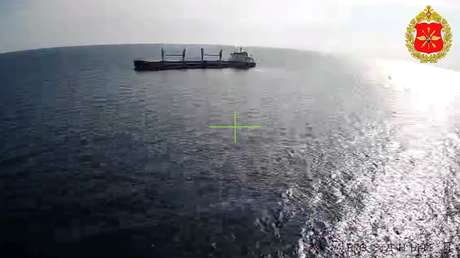 VIDEO: Dron ruso Guerán-4 Seeker ataca un barco frente a un puerto ucraniano