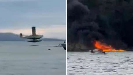 VIDEO: Un hidroavión estalla en llamas tras estrellarse en EE.UU.