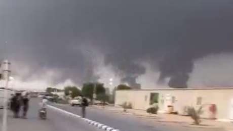 VIDEO: Humo negro se eleva en Arabia Saudita tras los ataques hutíes