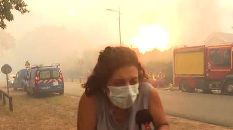 VIDEO: Espantoso momento en que bombona de gas explota durante una transmisión en vivo