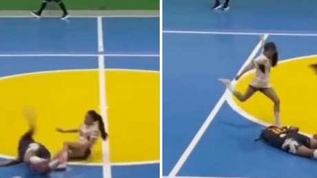FUERTE VIDEO: Salvaje agresión de una jugadora de futsal a una rival en pleno partido
