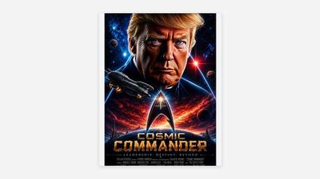 "Comandante cósmico": Trump se visualiza como héroe espacial en un épico póster creado con IA