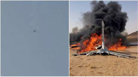 VIDEO: Un dron saudí cae en picada y queda calcinado tras ser derribado por los hutíes