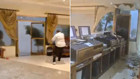 VIDEO: Tormenta extrema causa destrozos en un hotel de México