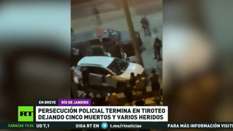 Persecución policial termina en tiroteo dejando cinco muertos y varios heridos