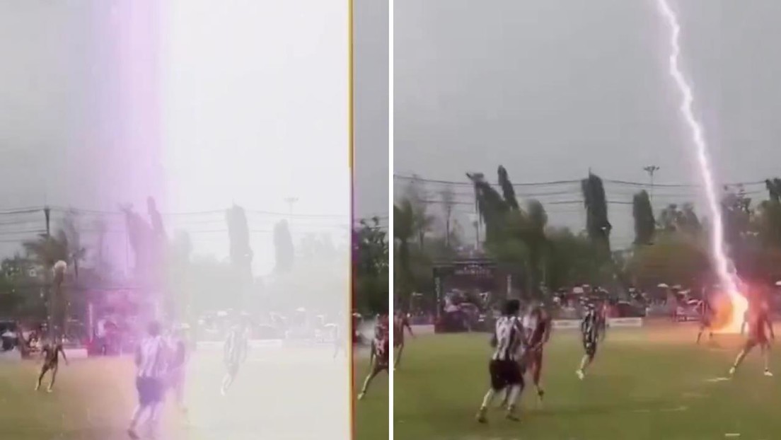 IMPACTANTE VIDEO: Un rayo se cobra la vida de un futbolista en pleno partido