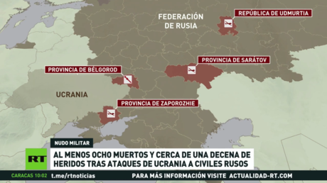 Al menos ocho muertos y cerca de una decena de heridos tras ataques de Ucrania a civiles rusos