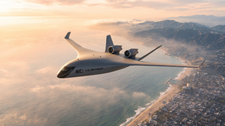 Un avión con cuatro pasillos y sin ventanas podría despegar para esta fecha