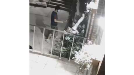 VIDEO: Hombre destruye a martillazos una estatua de la Virgen María