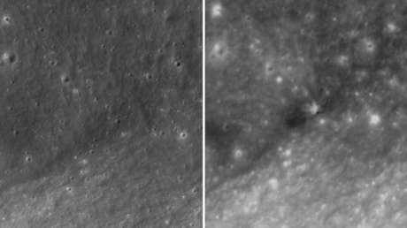 FOTOS: Captan el antes y el después del impacto de un cohete de SpaceX contra la Luna