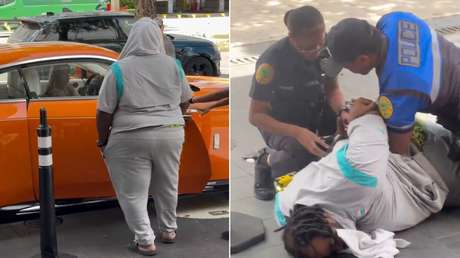 BRUTAL VIDEO: Intenta robarse un auto de lujo con su conductora dentro y sufre las dolorosas consecuencias