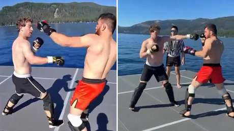 Magnate vs. el número 1: pelea de pesos gallo en medio de un lago (VIDEOS)