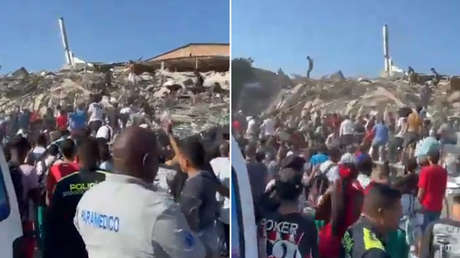 VIDEO: Edificio de cuatro pisos se derrumba en Colombia tras potente sismo