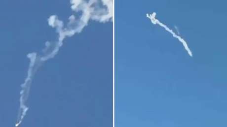 Caza ucraniano cae envuelto en llamas en Odesa (VIDEO)